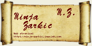 Minja Žarkić vizit kartica